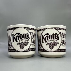 Vintage 1975 Knott’s Berry Farm Roaring 20’s Corkscrew Stagecoach Brown 2 Mugs